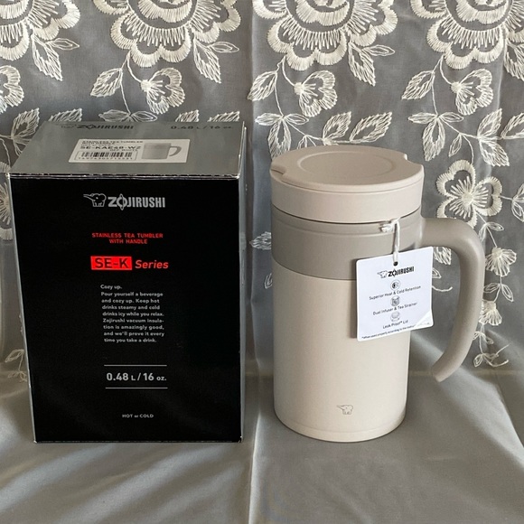 zojirushi Dining Zojirushi Stainless Steel Tea Tumbler With Handle